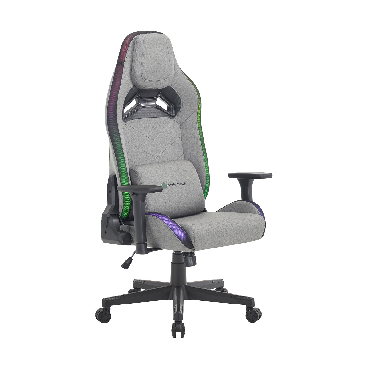 Gaming Chair Cushion - Sedia da Gaming in Tessuto Grigio