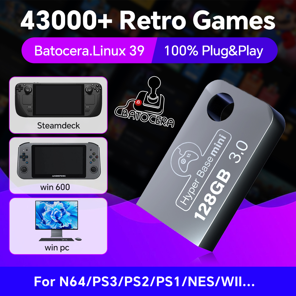 Gaming Console Ps3 - Batocera 128G Chiavetta USB per Windows